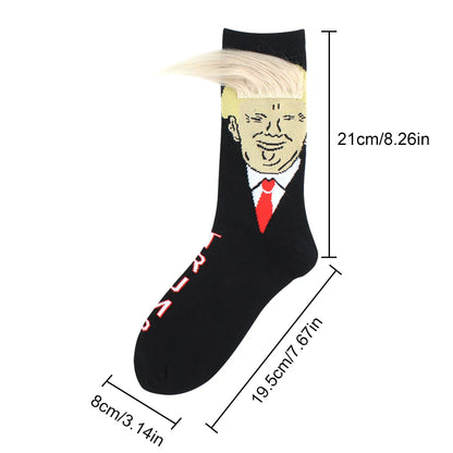 President Trump Funny 3D Hair Ugly Socks