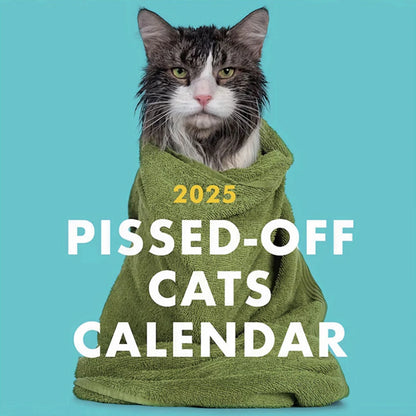 Pissed-Off Cats 2025 Wall Calendar