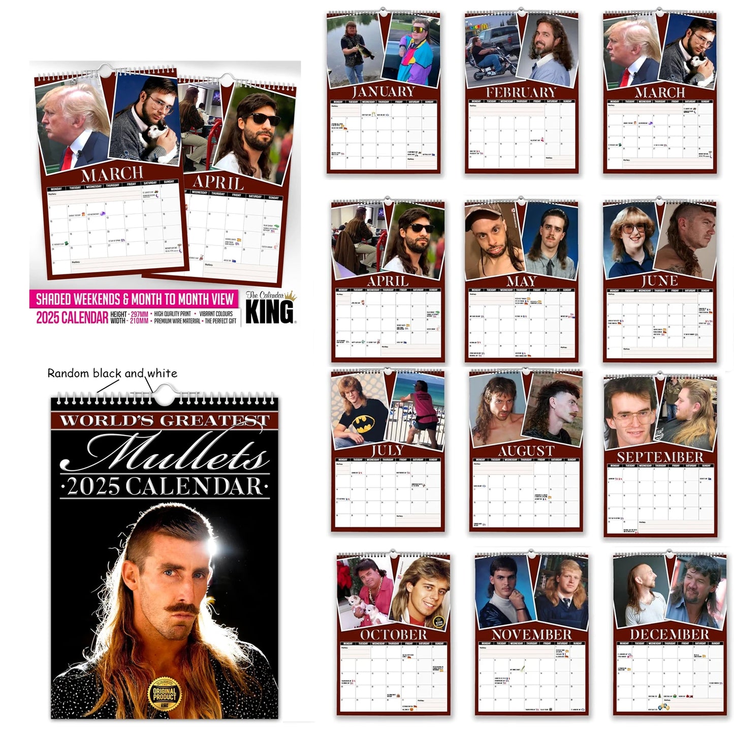 World's Greatest Mullets 2025 Calendar