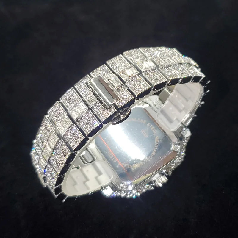 Diamond Rapper Watches Men's Bling Diamond Iced Out Luxury Hip Hop Rapper Style Watch – TRENDY ...