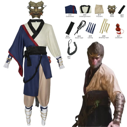 Black Myth Wukong Halloween Costume Cosplay Set