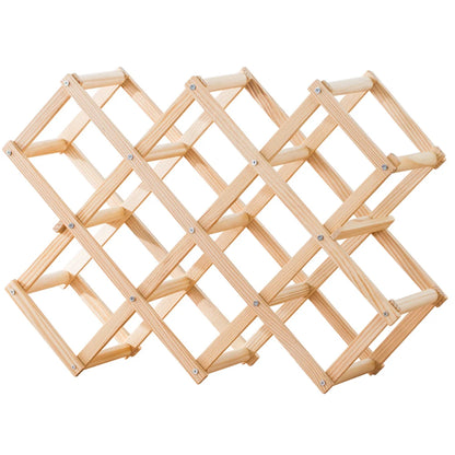 Pine Wood Stackable and Foldable Wine Rack