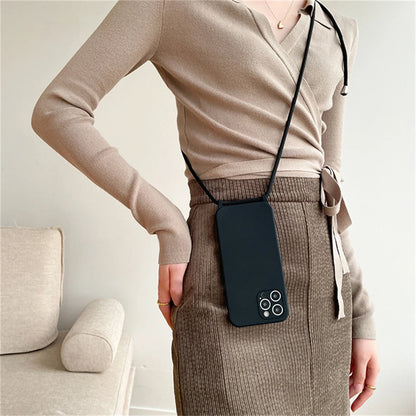 Crossbody Fashionable Silicone Phone Case For iPhone 14, 15, 16