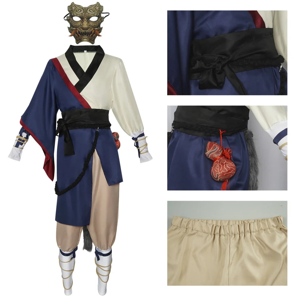 Black Myth Wukong Halloween Costume Cosplay Set