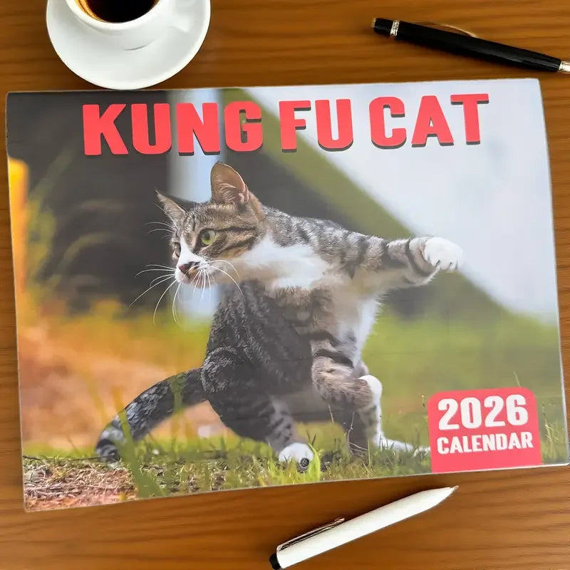 2026 Funny Kung Fu Cat Calendar