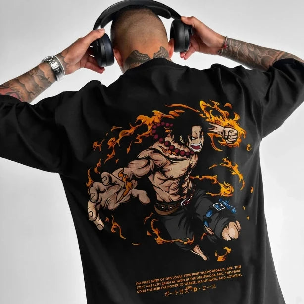 One Piece Anime Graphic Cotton T-Shirt