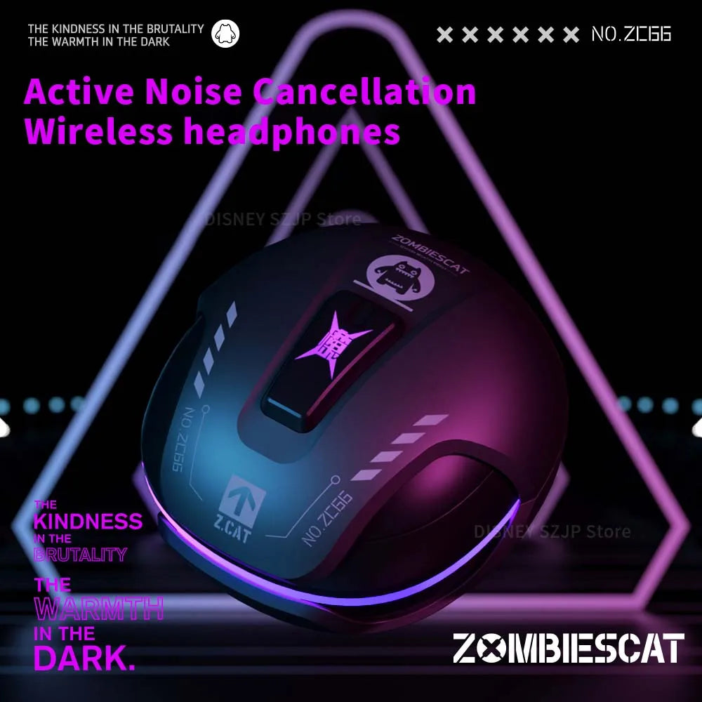 ZOMBIESCAT Bluetooth Wireless RGB Light ANC Earbuds