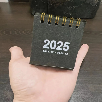 2025 Simple Solid Color Mini Desktop Calendar Planner