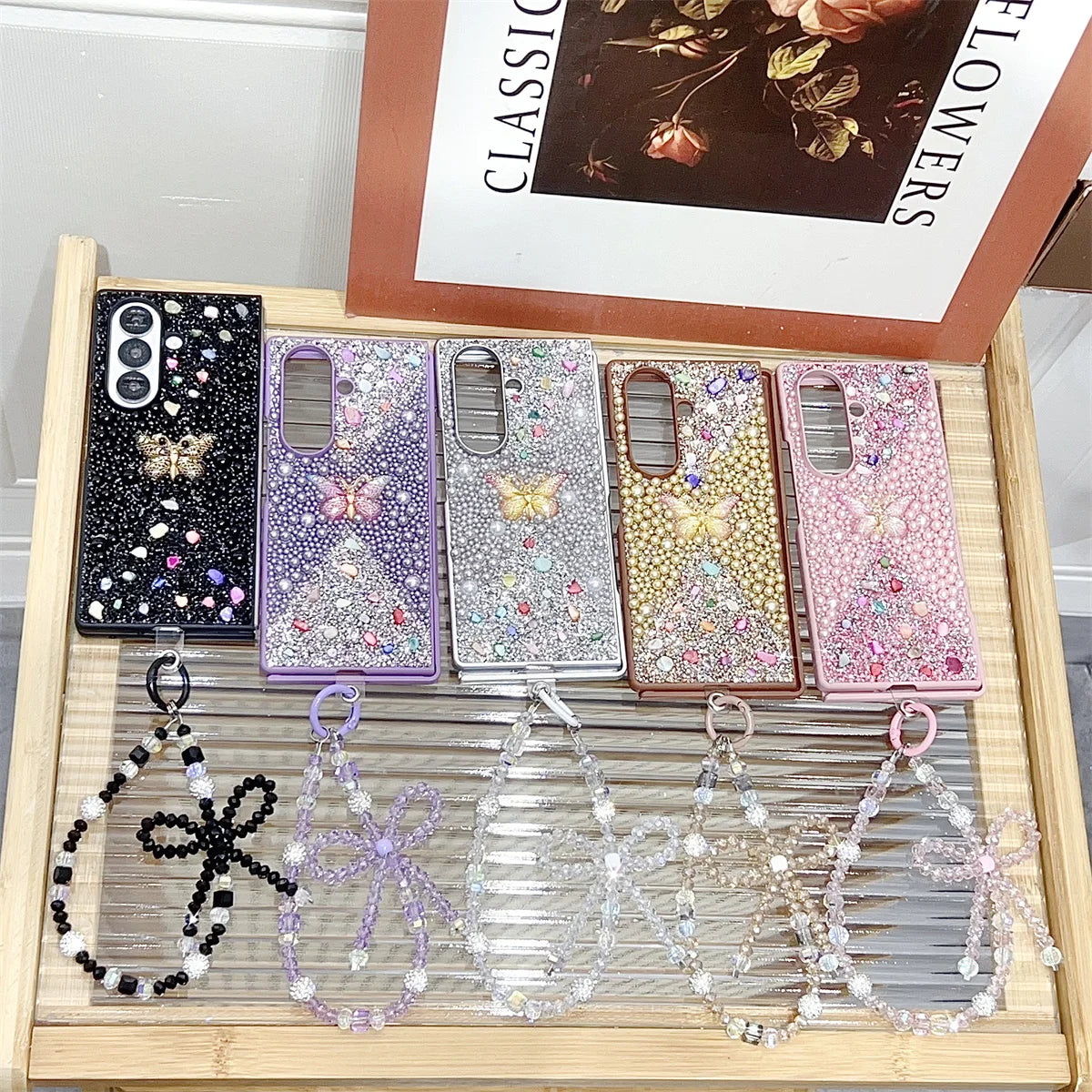 Diamond Butterfly Luxury Phone Case For Samsung Galaxy Z Fold 4, 5, 6, 7