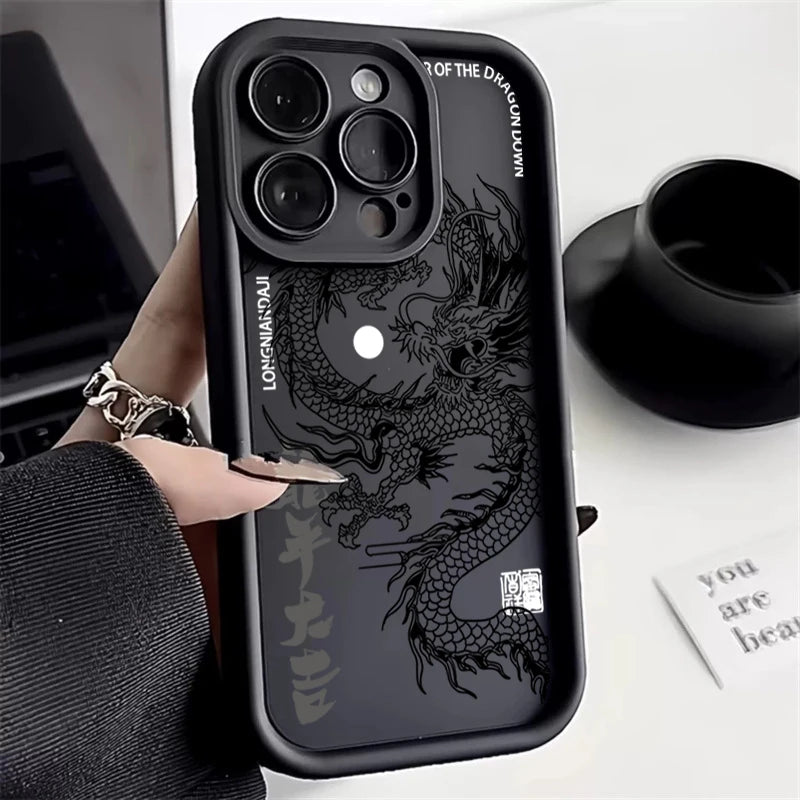 Vibrant Dragon iPhone Case For 11, 12, 13, 14, 15, 16 Models