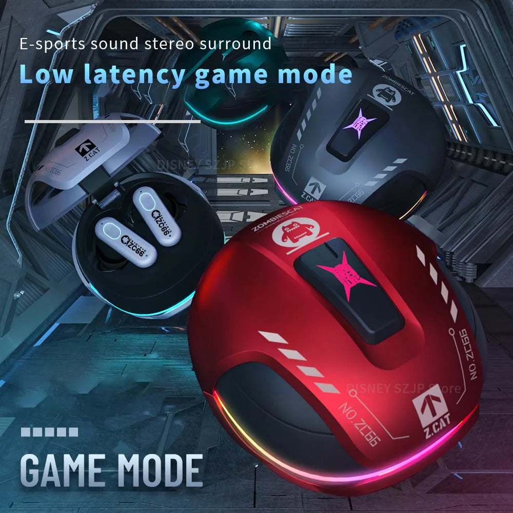 ZOMBIESCAT Bluetooth Wireless RGB Light ANC Earbuds