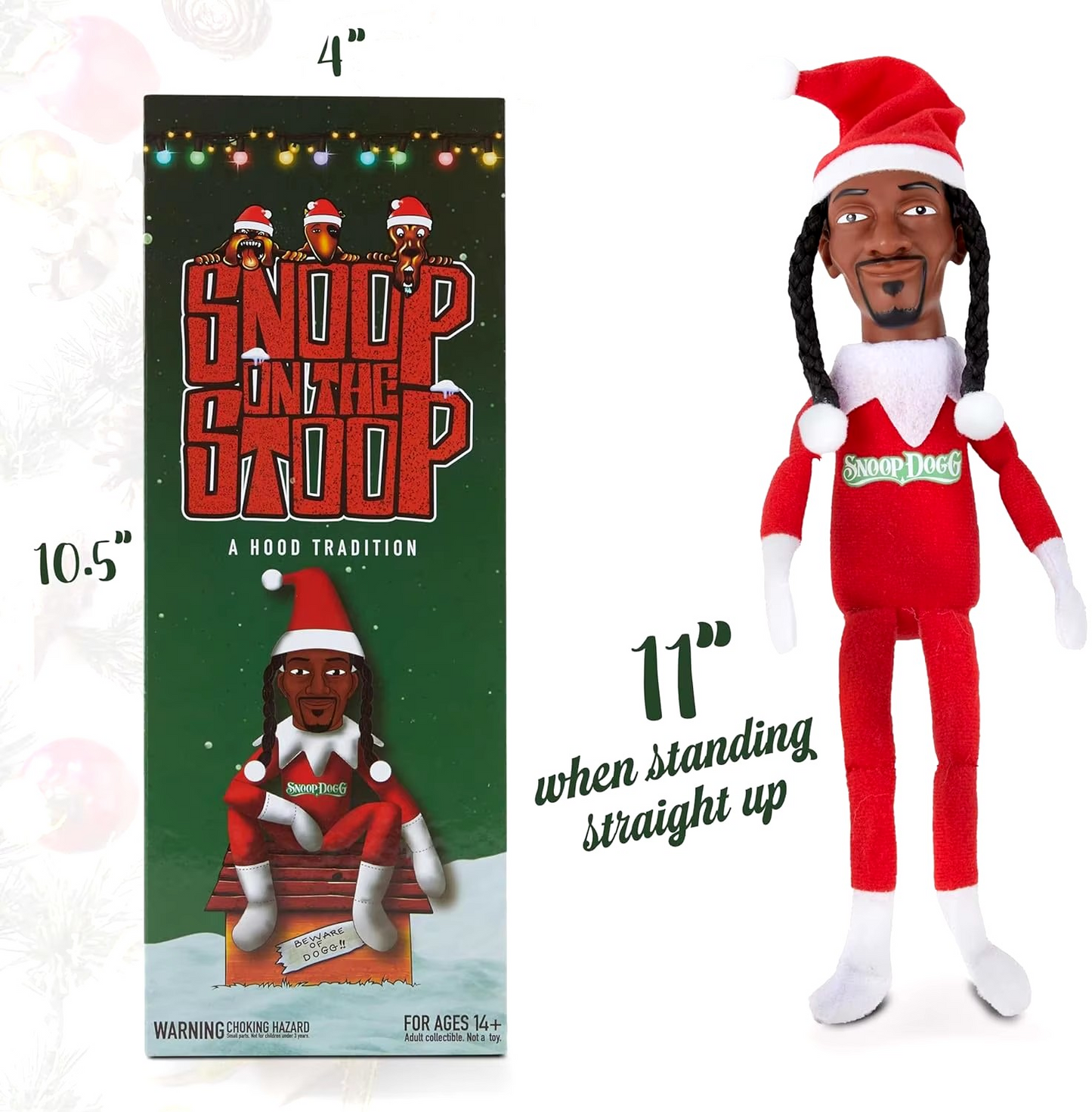 Snoop Dogg On The Stoop Christmas Elf Doll Gift