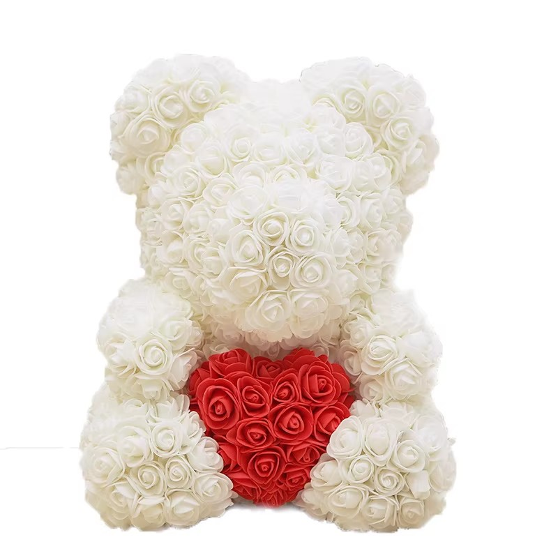 Eternal Rose Teddy Bear Gift (40cm)