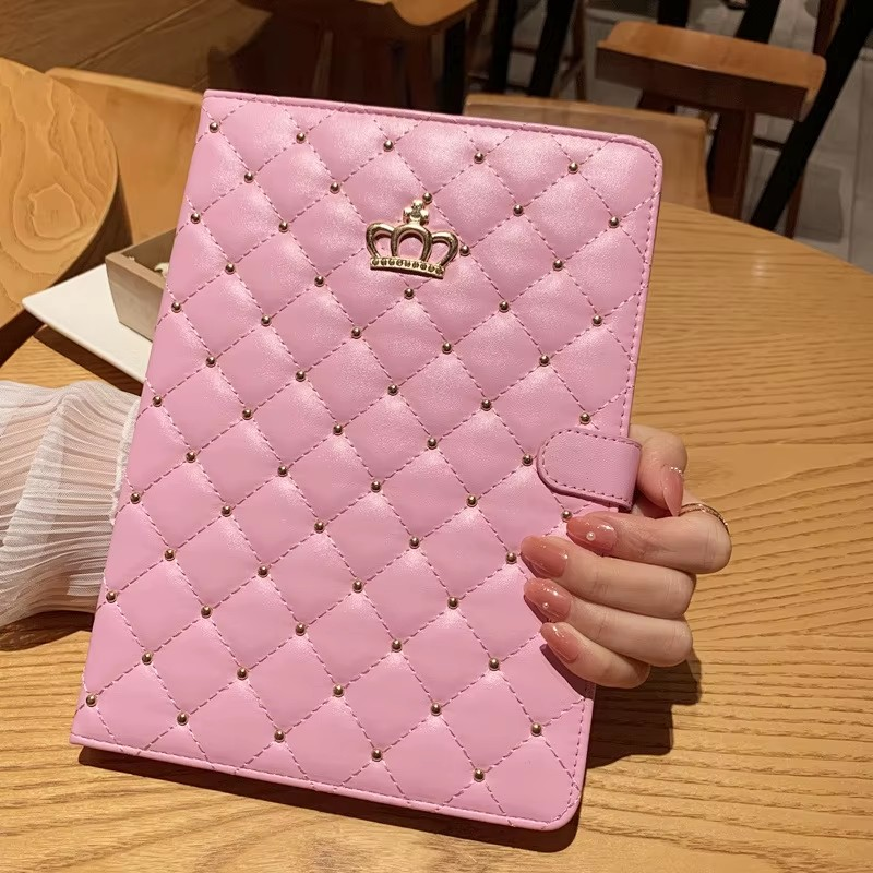 Luxury Crown Diamond Leather iPad Case