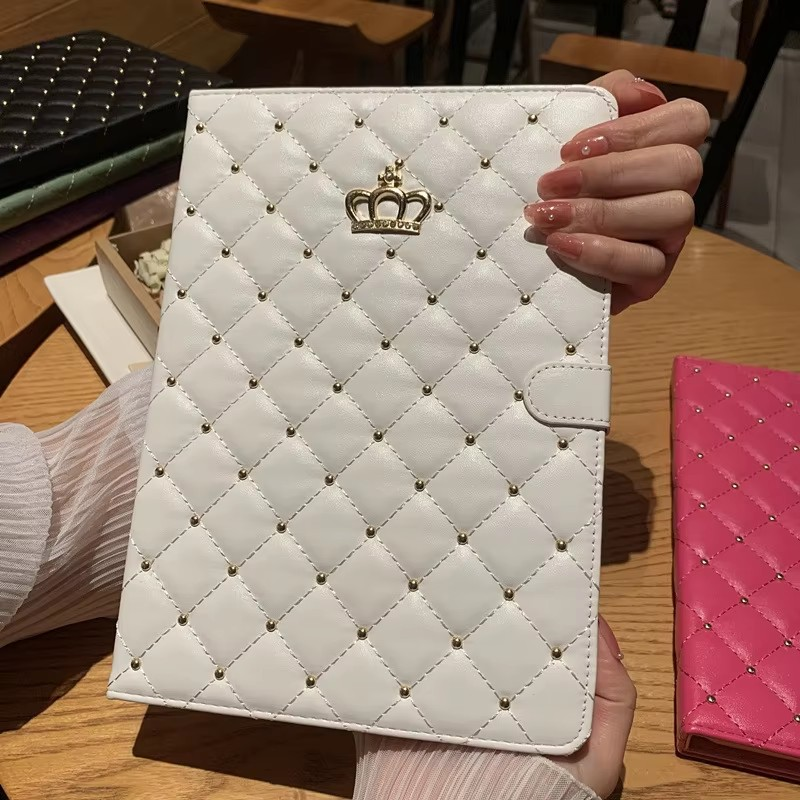 Luxury Crown Diamond Leather iPad Case