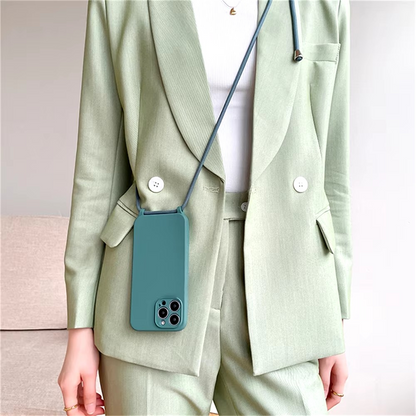 Crossbody Fashionable Silicone Phone Case For iPhone 14, 15, 16