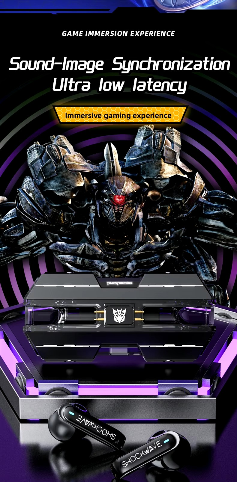 Transformers Bluetooth Wireless Earbud Headphones