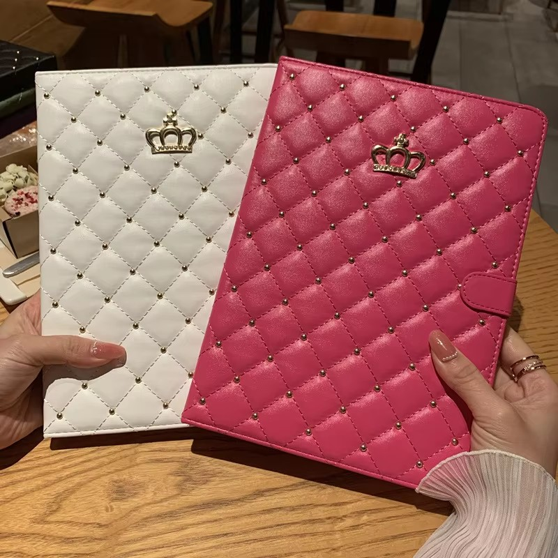 Luxury Crown Diamond Leather iPad Case